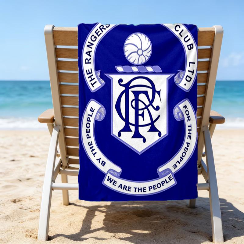 1pc Football27 Beach Towel with Custom Name, Beach/Swimming/Bath/Picnic/Camping Towel, Suitable for Seaside Beaches