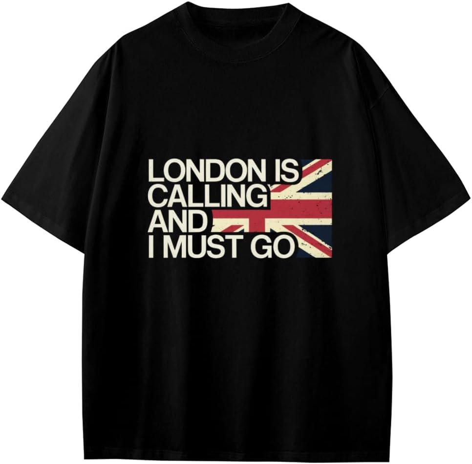 Vintage London is Calling and I Must Go Anime Gift Girls Boys Teens T-Shirt Unisex T-Shirt XXXXL
