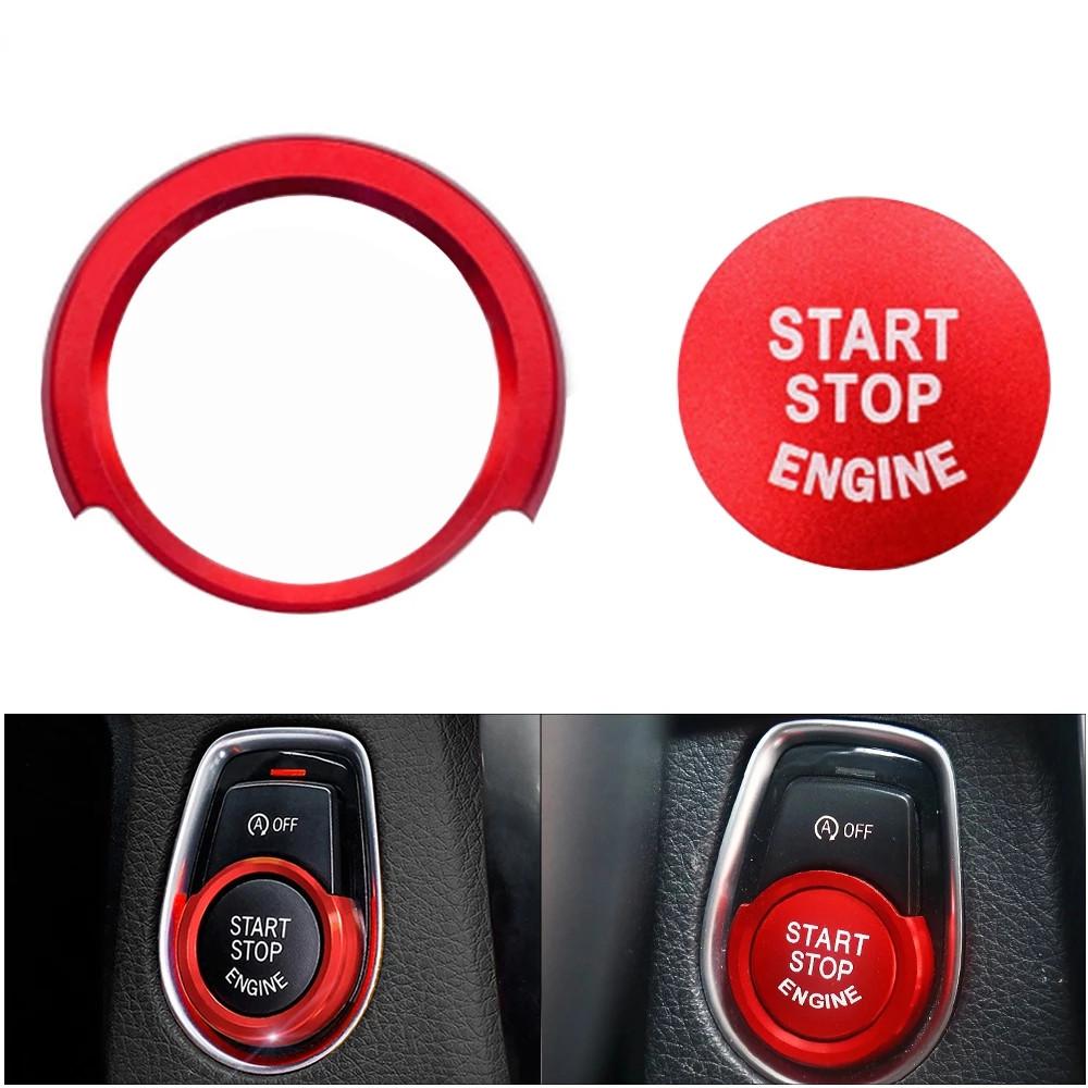 Car Styling Start Button Decorative Frame Interior Covers & Ring Stickers Trim Auto Accessories For BMW 1 2 3 4 series