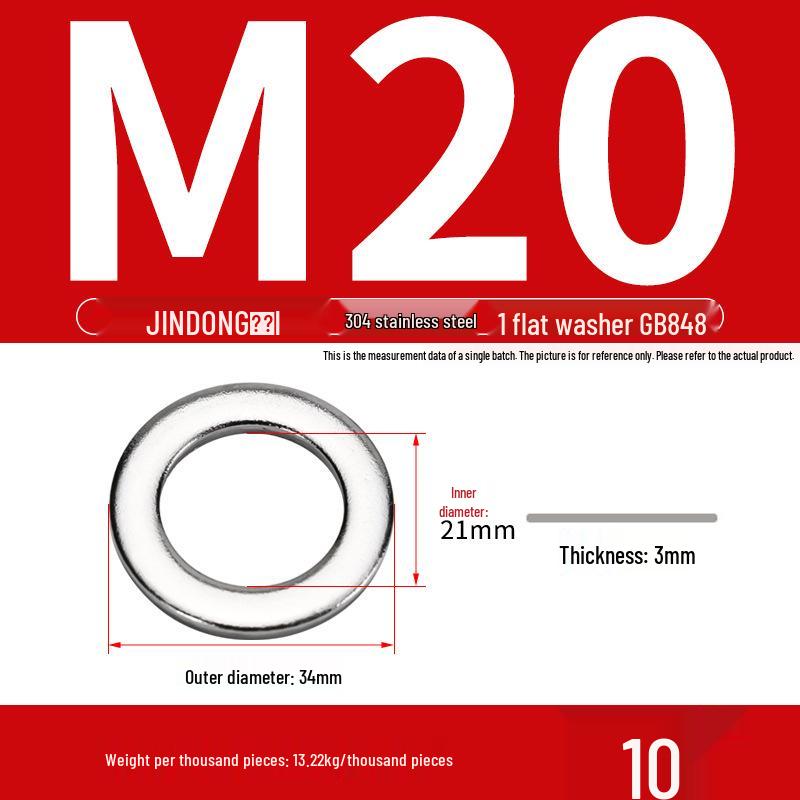 Stainless Steel 304/201/316 Oversized Thick Flat Washer Gasket Screw Washer GB97/GB96