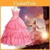 Wicked Glinda Pink Dress Cosplay Costume With Petticoat For Halloween Parties