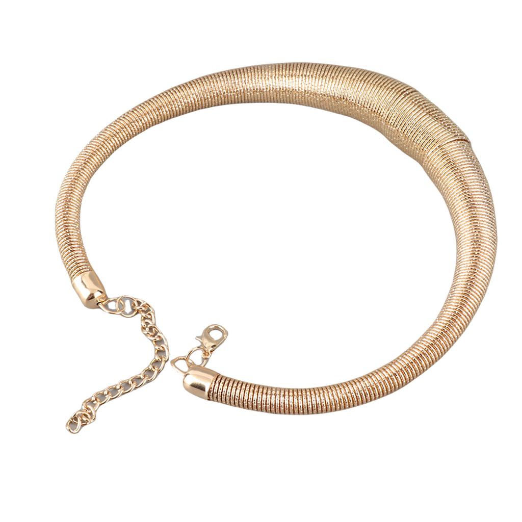 Women Snake Chain Necklace Geometric Jewelry Shiny Hook Eye Clasp Snake Chain Collar for Party