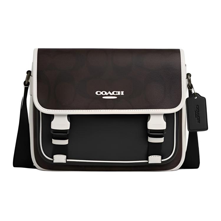 

Coach Racer 28 Logo Print Buckle Closure Crossbody Bag Men crossbody bag Hazelnut Chalk-White CY777-1JXIC Basic Set (Bag+Dust Bag)