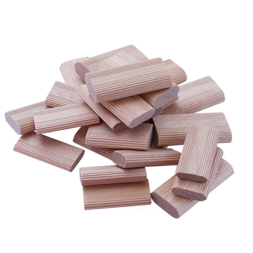 50/100Pcs Beech Wood Furniture Splicing Connectors Wooden Dowel Connectors  for Woodwork