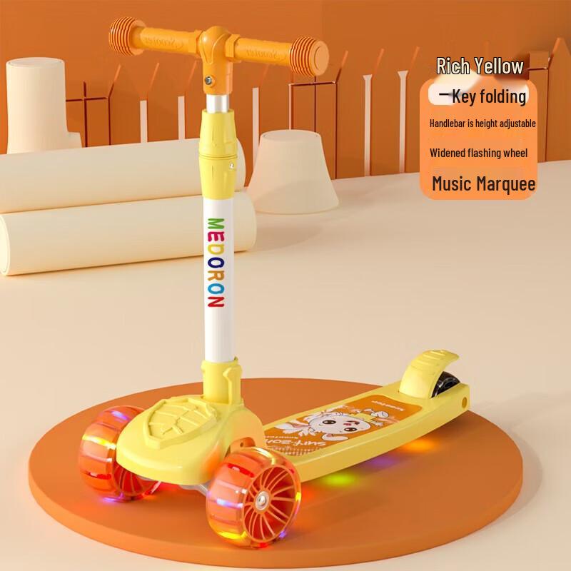 WEZHO Kids Foldable Scooter with Music