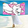 1pc Marie Cute Kitten beach towel,quick drying absorbent beach towel,outdoor sports swimming beach towel,Soft and comfortable Y72855