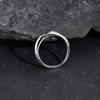 Fashionable Men's & Women's Oval Carved Stainless Steel Ring - RC-734