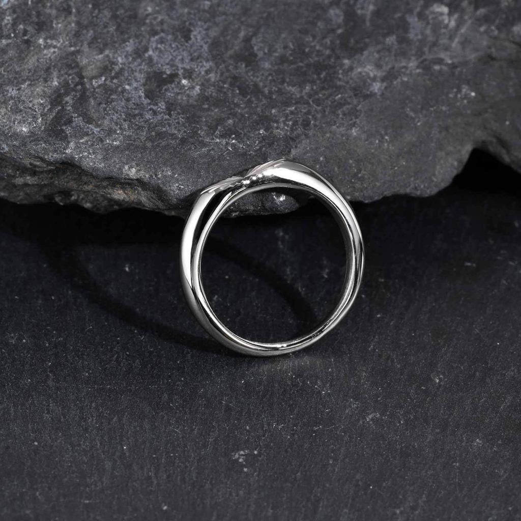 Fashionable Men's & Women's Oval Carved Stainless Steel Ring - RC-734