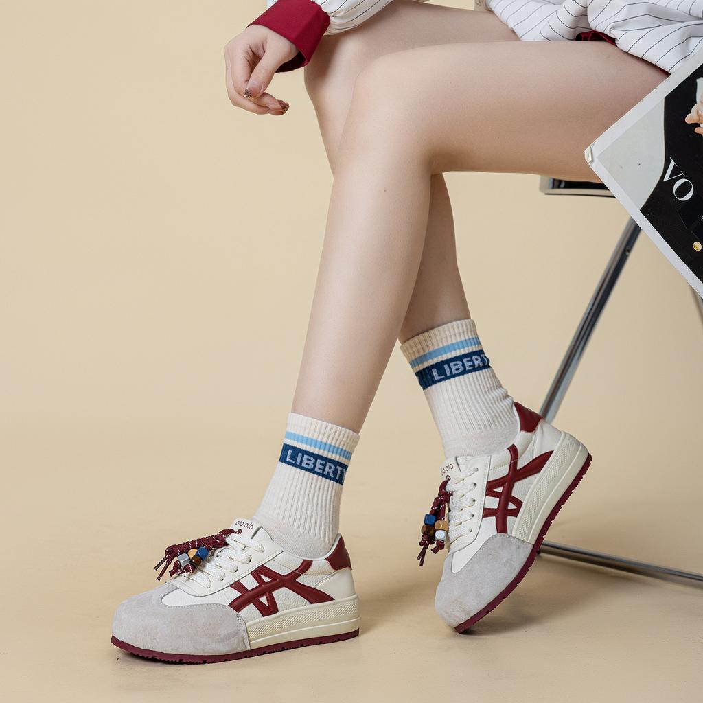 Leather platform Dexun shoes, new casual board shoes, Korean comfortable outdoor sports shoes