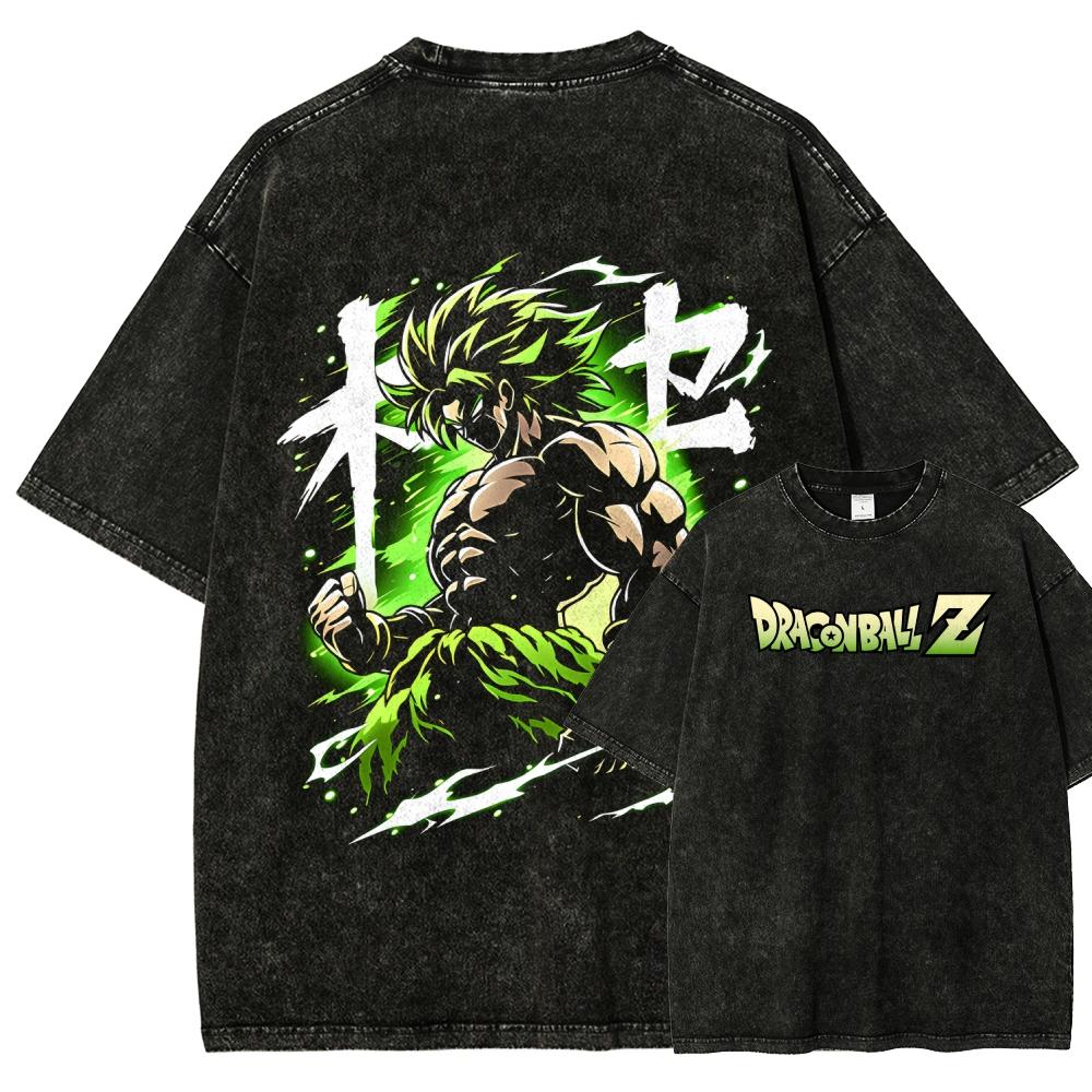 Dragon Ball Anime Lover Washed T-shirt Year round clothing high quality personality Clothes Plus Size Unisex New Model Couples tee