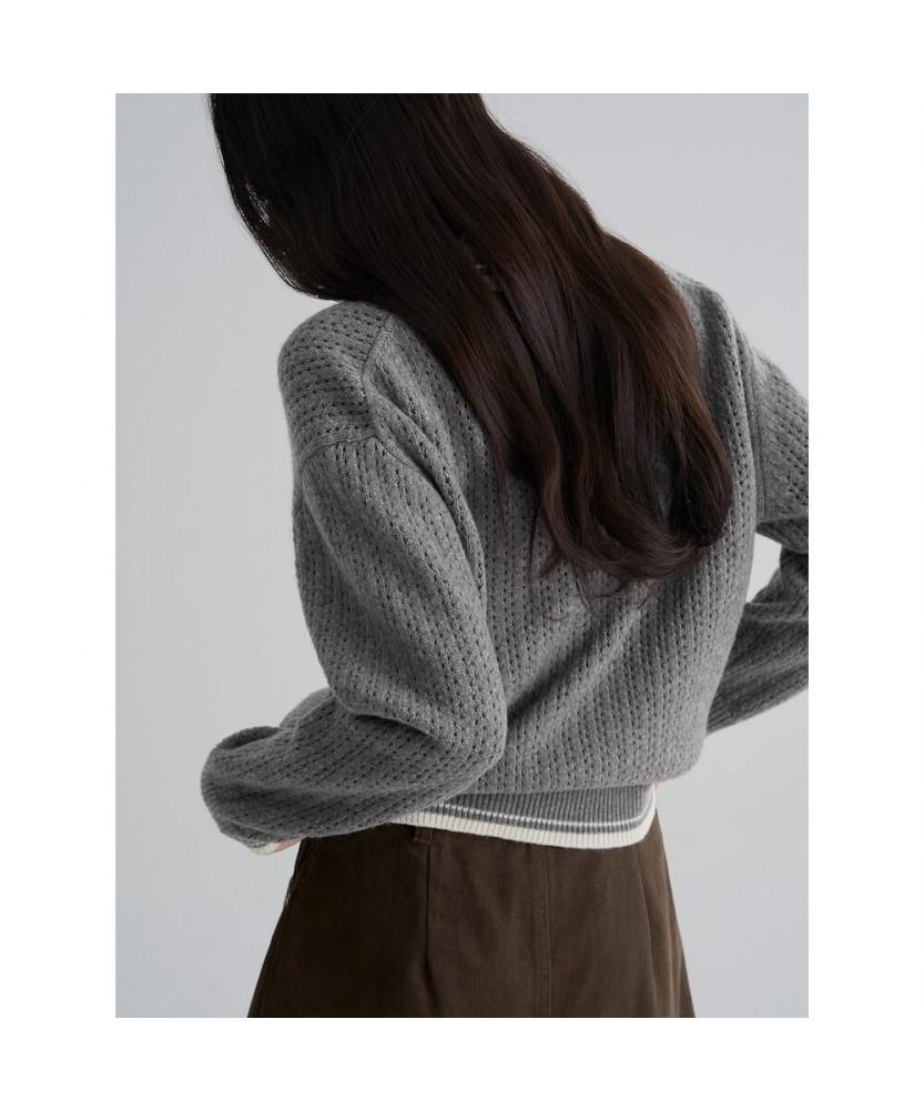 8SECONDS Color Block Collar Pullover Ash