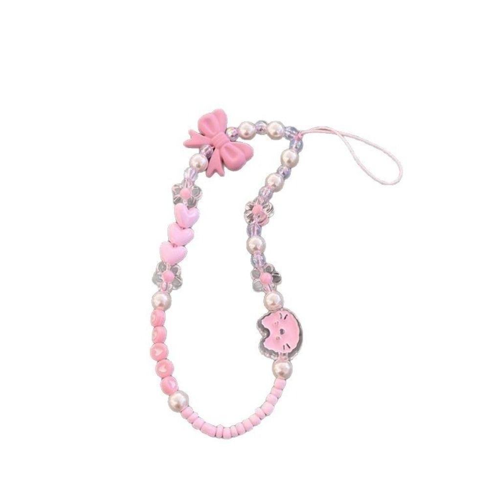 Cartoon Butterfly Bow Phone Chain Candy Colored Phone Wrist Strap Bag Pendant  Phone Accessories
