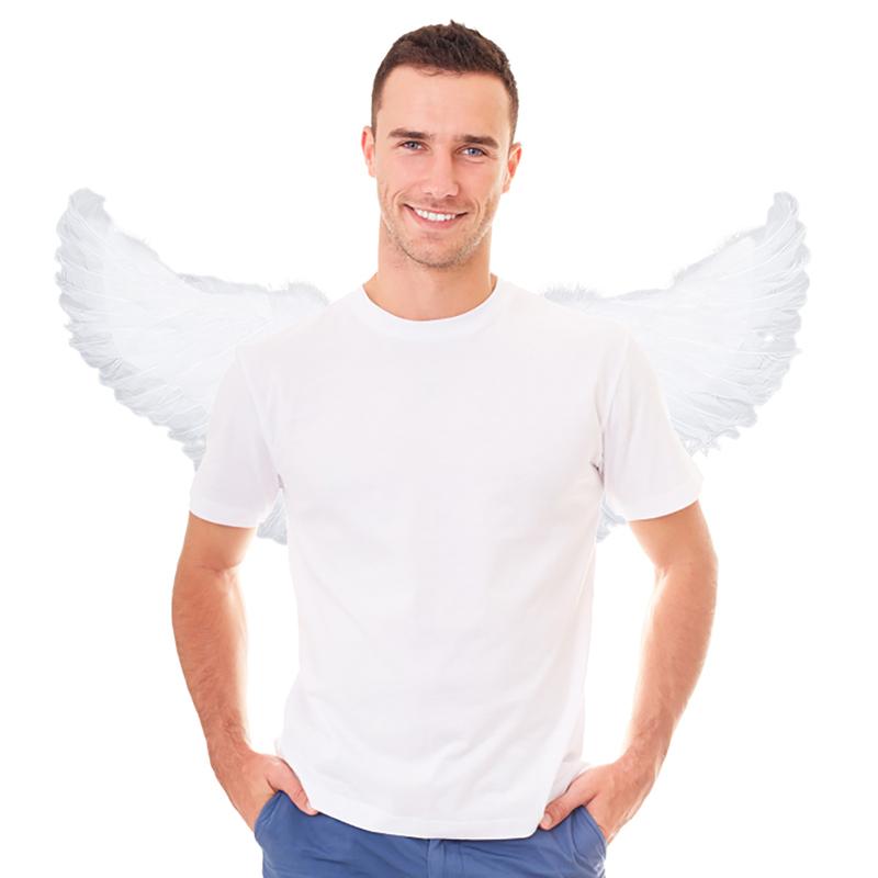 White Swallow Angel Feather Wings Adjustable Elastic Strap Kid Costume Party Supplies for Holiday Decor