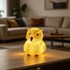 LED Owl Night Light Small Resin Owl Bedside Light 3D Bird Table Lamp for Bedroom Living Room Dining Room Nursery Office Home Decoration