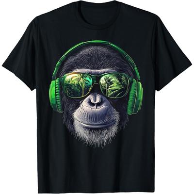 Funny Monkey with Sunglasses Cool Graffiti Urban Art Street T-Shirt