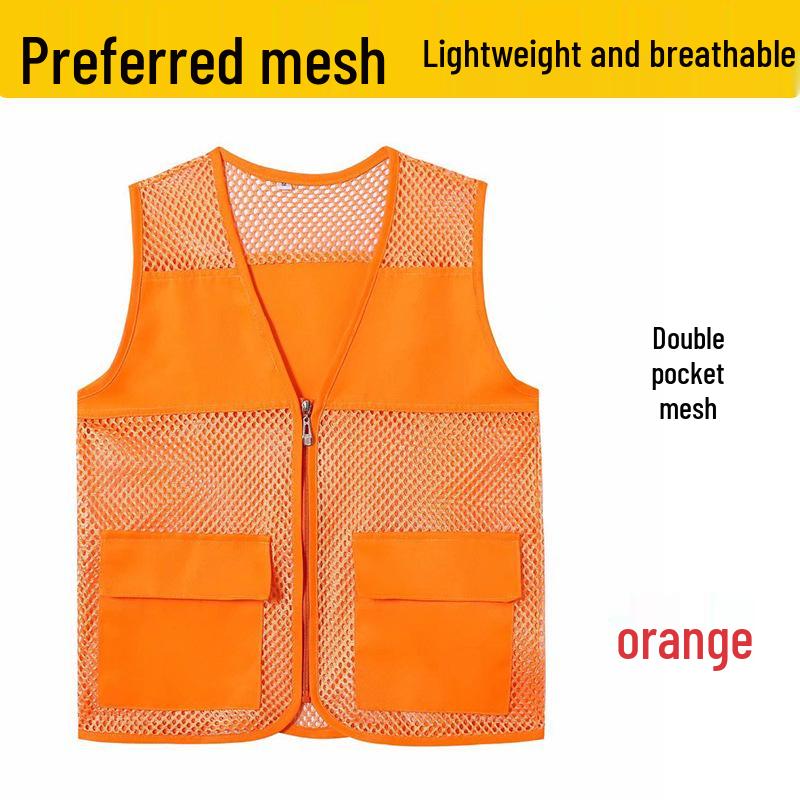Custom Mesh Breathable Volunteer Vest with Logo for Events and Workwear