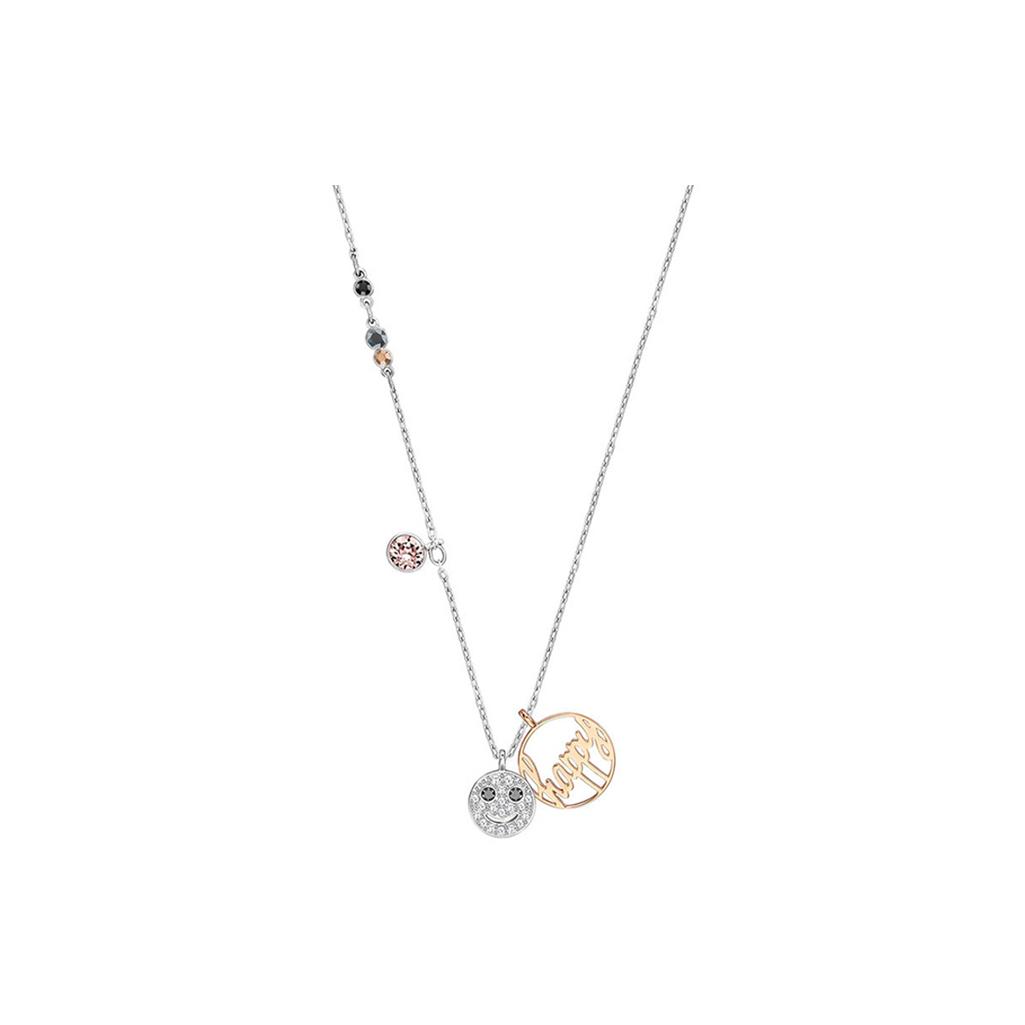 Swarovski Glowing Smiley Crystal Necklace Women necklace 5273289 Box (Random Color)