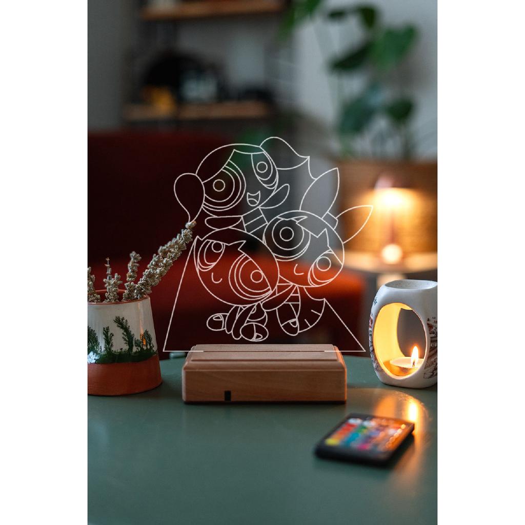 Powerpuff Girls Gift 16 Color Remote Controlled Night Light