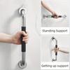 Shower Handle for Seniors, Bathroom Safety Grab Bar, 2 Piece 13.77 Inch Stainless Steel Non-Slip Shower Safety Grab Bar with Silicone Handle