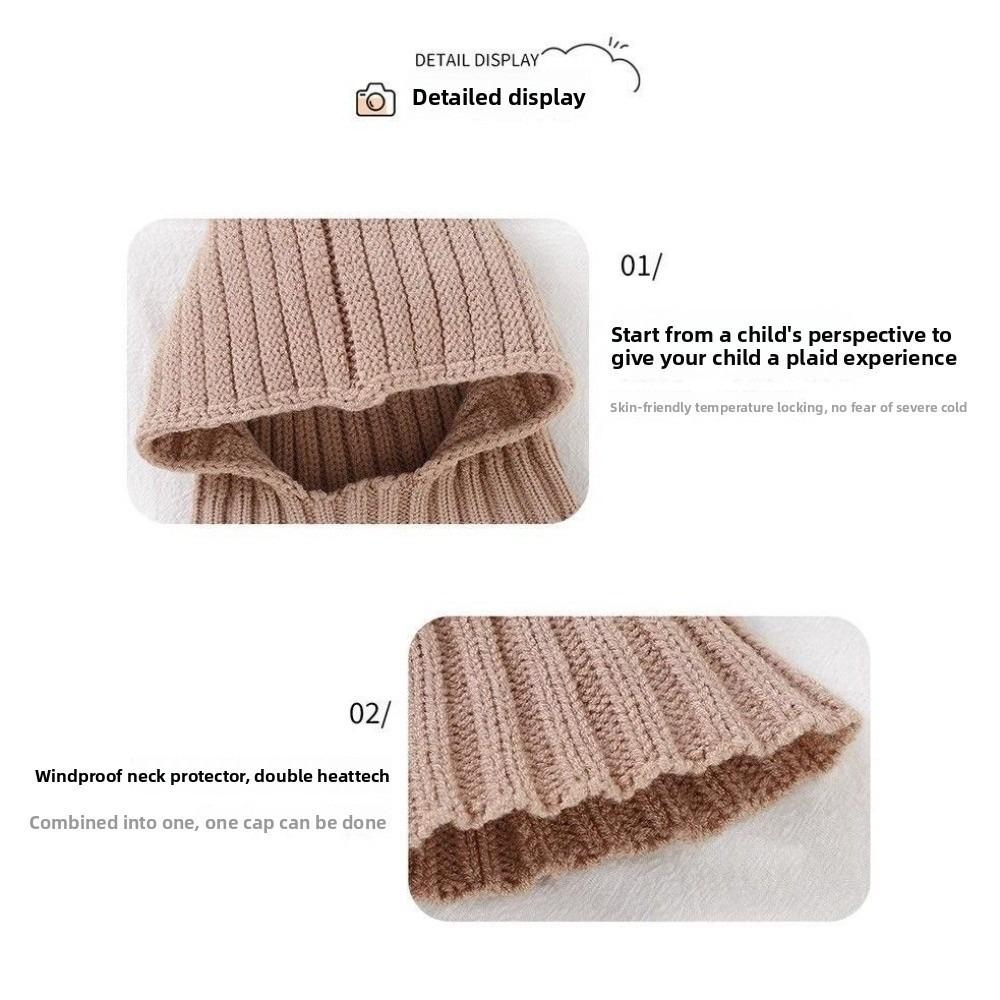 Cagoules coupe-froid Chapeau chaud protège-oreilles Nouvel ensemble chapeau et écharpe pour bébé Sports de plein air