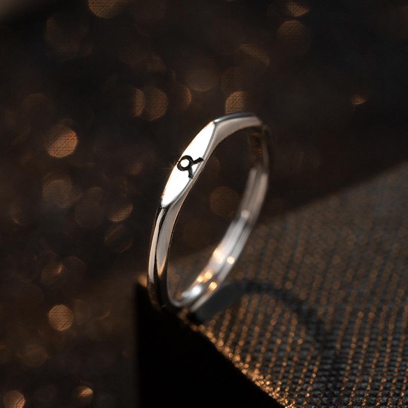 Bague Réglable en Argent S925 Arbre Banyan Constellation Scorpion pour Femme