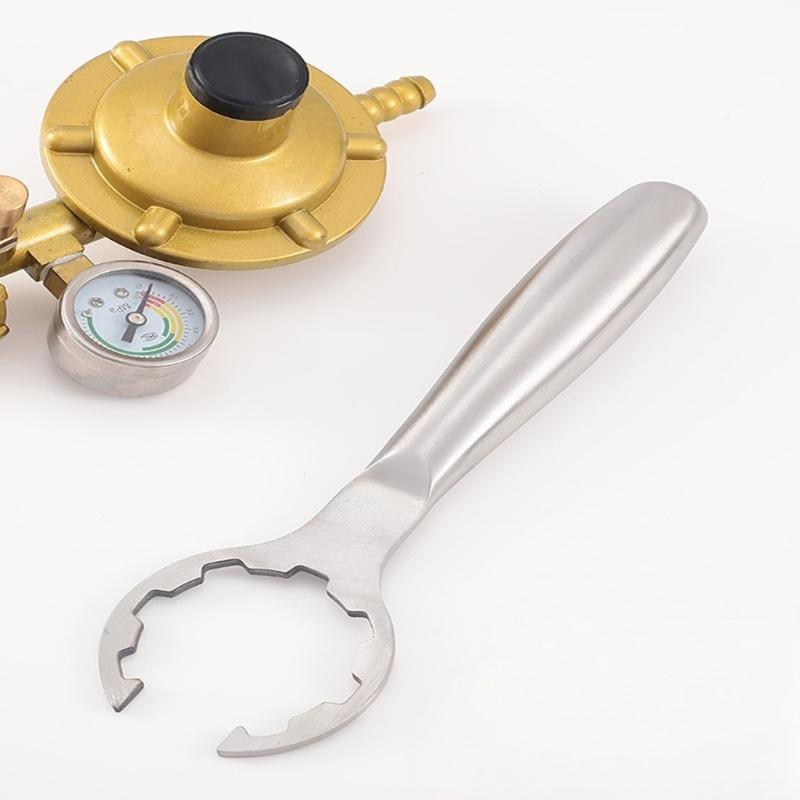 Heavy Duty Adjustable Gas Tank Remover Gas Can Spanner for Valves Maintenance and Cylinder Connection Steel Construction