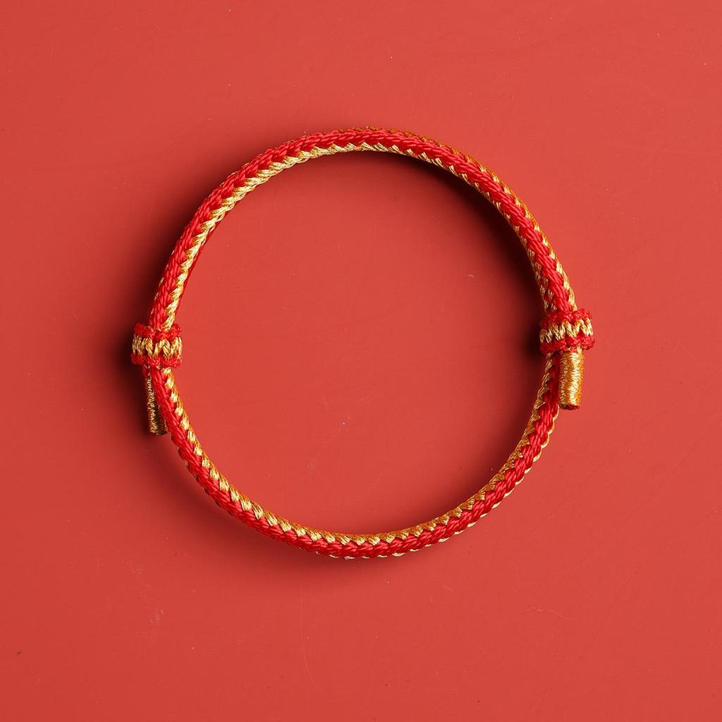 Handmade Zodiac Year of the Horse Red String Bracelet - Ethnic Style Woven Thread for Men & Women