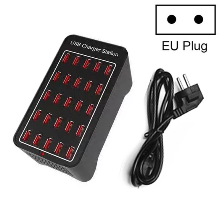 

150W 25 USB Ports Fast Charger Station Smart Charger, AC 110-240V, Plug Size:EU Plug 150W 25 USB Ports EU Plug