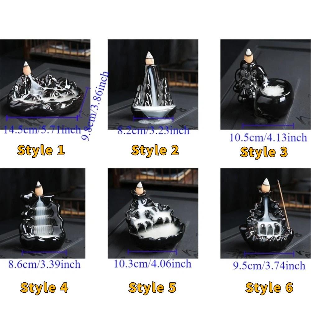 Mini Backflow Incense Burner Alpine Flowing Water Incense Burner Ornament  Meditation