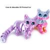 3D Printed Cat, Articulated Black Cat Toys for Adult, 3D Print Animals Fidget Toys Decor for Stress Relief, 3D Printing Cute Cat Desktop Pet (Light