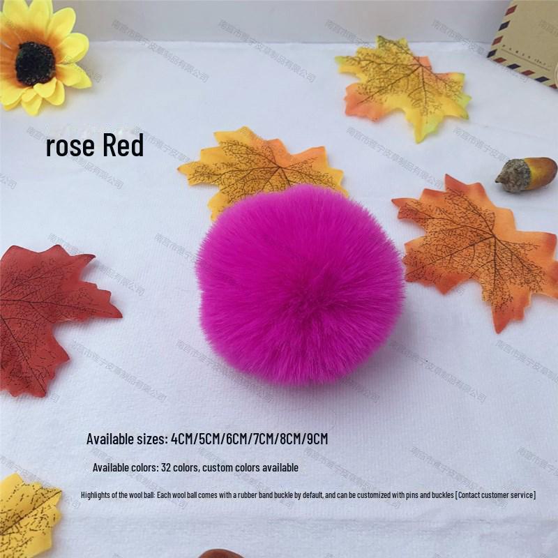 Bunter 5 cm Kunstfellball aus Rex-Kaninchen für selbstgemachten Schmuck, Kleidung und Schuhhut-Dekoration.