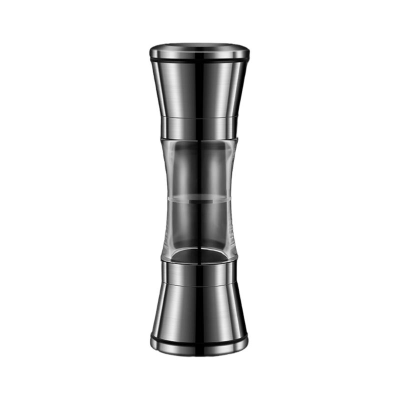 Double Head Manual Mill Seasoning Grinder Kitchen Gadget For Freshing Ground Pepper Salt And Spices At Dining Table
