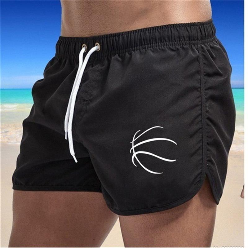 Fashionable Beach Pants, Men's Loose-fitting Shorts, Pure Colour Shorts for Outdoor Fitness