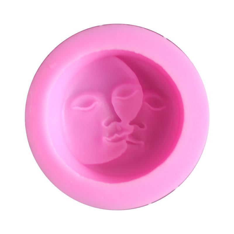 1Pc nowiu w kształcie słońca miłość silikonowe formy świec woskowych miłość mydło do twarzy formy parafinowe formy woskowe Home DIY formy do robienia świec