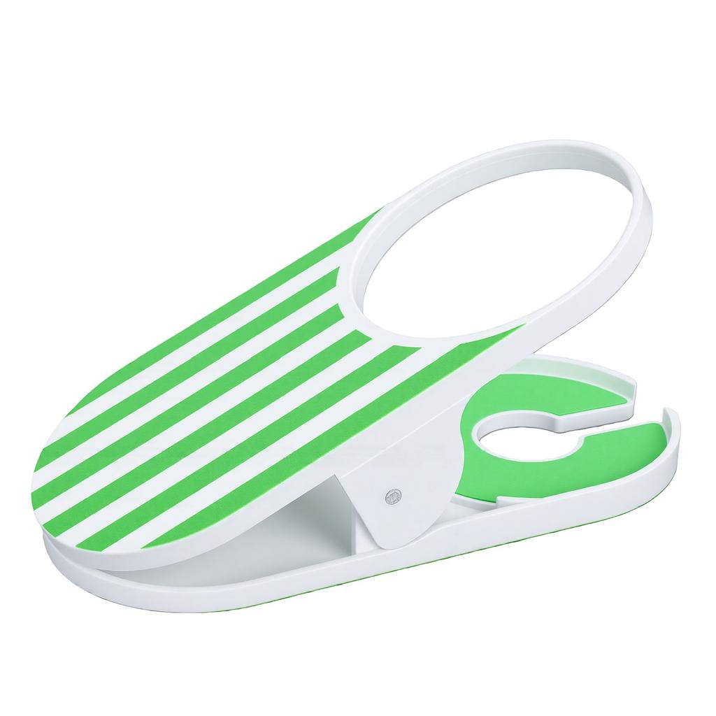Cup Holder Clip On Drink Holder Adjustable Striped Clamp Beverage Holder for Outdoor Lounge Chair Pool Beach Chair