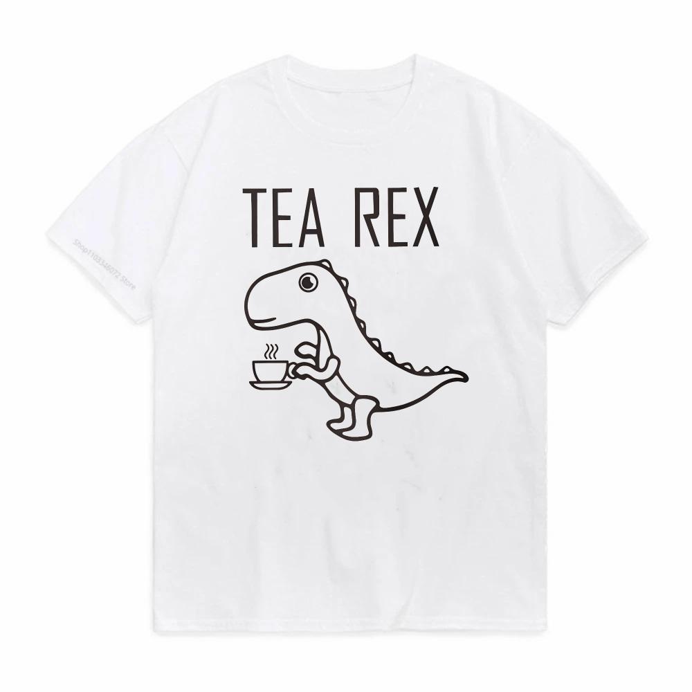 Tearex Dinosaur Printed Tshirt Fun Quirky Style Soft Breathable Round Neck Short Sleeve Tee Unisex Summer Casual Clothing Tee