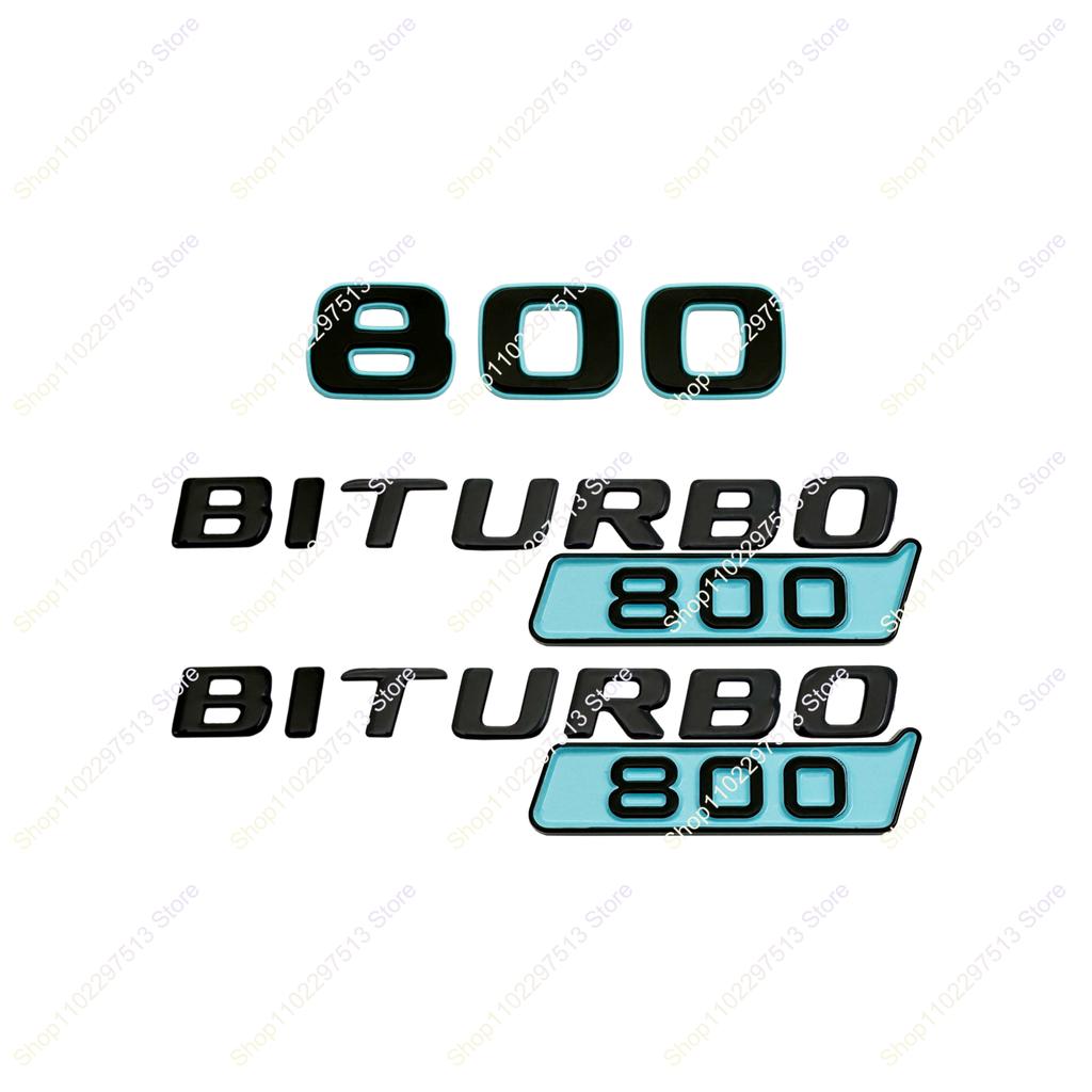 Glacier Blue ABS 700 800 900 ROCKET EDITIN BITURBO 700 800 900 Emblem Car Fender Trunk Sticker For G Class G700 G900 W463 W464