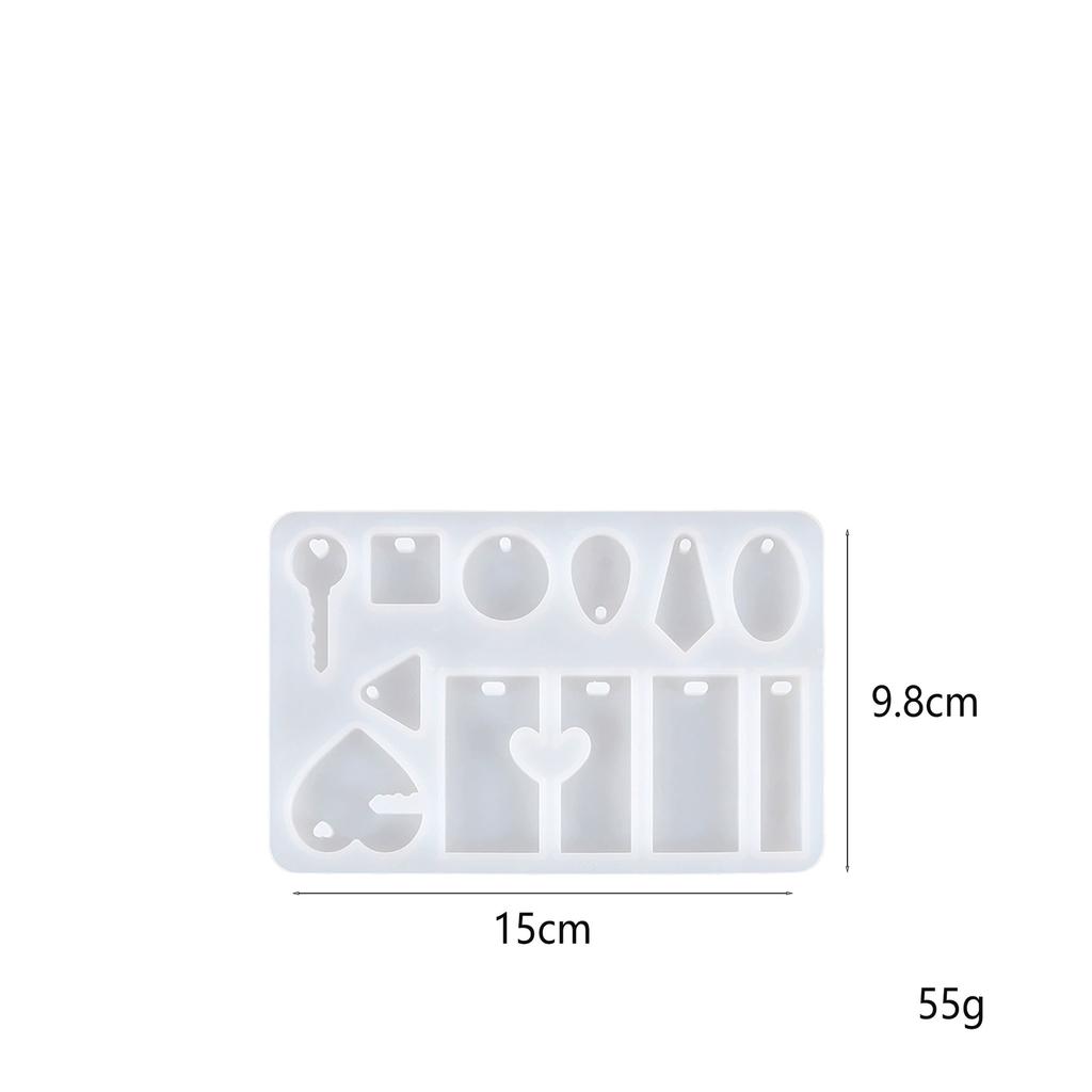 1PC Round Oval Geometric Silicone Mould DIY Epoxy Resin Mold for Jewelry Making Pendant Earrings Key Chain Accessories