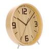 European Wooden Analog Desktops Clock Decorative Clock Easy Reads Quiet Tabletop Clock Battery Operated for Bedroom Home X3UC