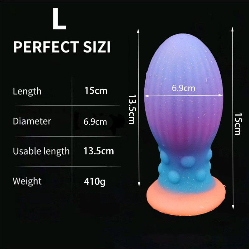 Liquid Silicone Glowing Anal Plug Dilator Adult Sexual Wellness Toy