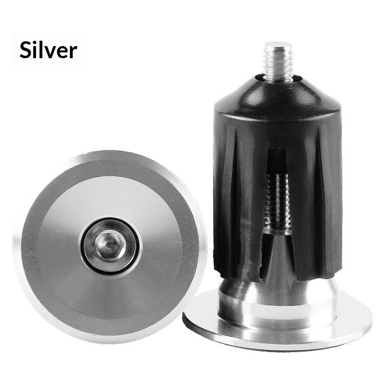 

Bicycle Grip Handlebar End Cap Aluminium Alloy Lock MTB Mountain Cycling Handle Bar Grips End Plugs Black For Bike Accessories срібний