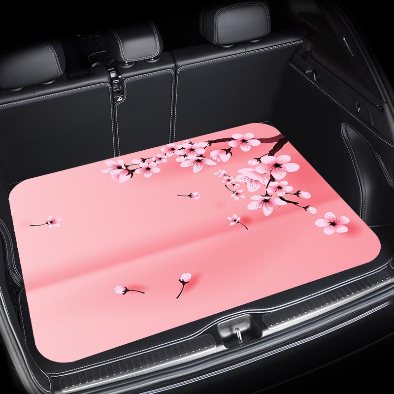 

Japanese Sakura Branch Custom Cargo Liner Mat for Cars - Durable Trunk Mat Protector with Anti-Slip Texture BRIGHT PINK