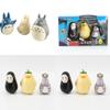 Niedliche Totoro Wackelkopffigur PVC- und Harzmaterial Cartoon Anime Desktop Dekoration Set mit 3 Figuren in einer Box Figuren)