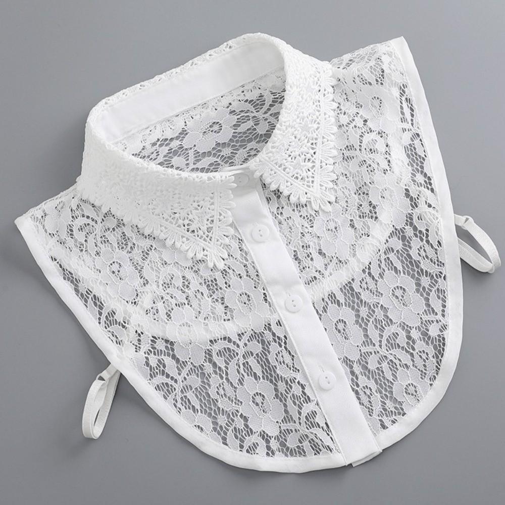 Breathable Fake Collar Vintage Lace Pure Color False Blouse Collar All-match Korean Style Detachable Collar Children's Wear