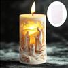 Snow Princess Cylinder Relief Candle Silicone Mold Creative Snow Princess Girl Cylinder Resin Gypsum Clay Concrete Molds