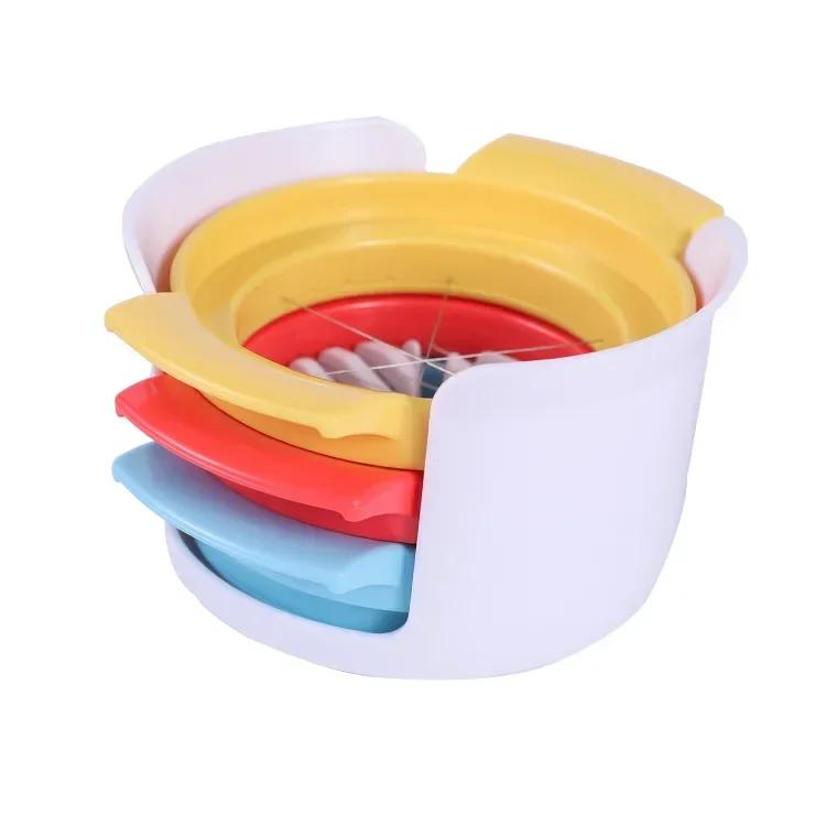 3 In 1 Egg Slicer Fancy Splitting Stainless Steel Egg Cutter Mold Multifunctional Kitchen Gadgets Ham Slicing Kitchen Accessorie