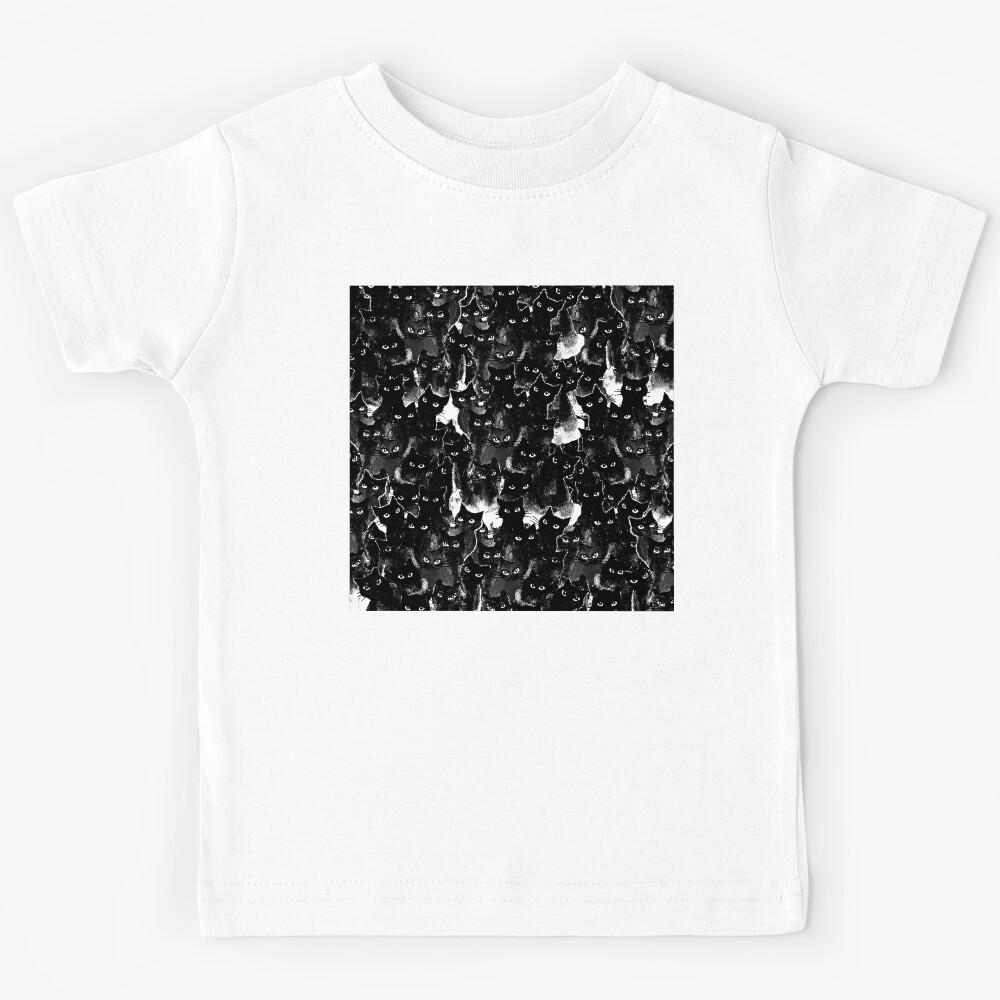 Black Cats Pattern Kids T-Shirt 140