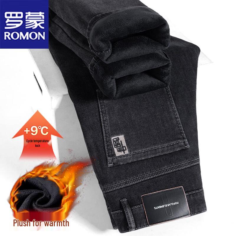 

ROMON Men s Fleece-Lined Straight-Leg Casual Pants 28