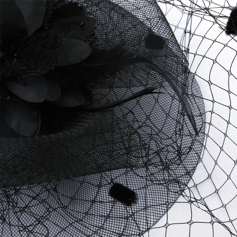 Elegant Mesh Veil Hat Clip Headdress For Women Comfortable Hair Accessory For Weddings Parties Formal Event