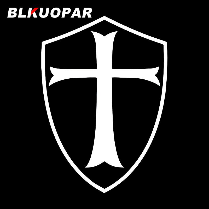 BLKUOPAR The Emblem Of The Cross Car Stickers Fashion Decals Scratch-Proof Die Cut Personality Silhouette Helmet Windows Goods